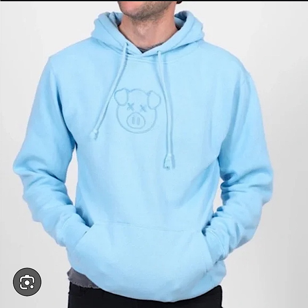 NWOT Shane Dawson Baby Blue Pig Hoodie Size 3XL